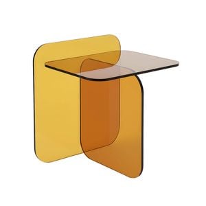 Nordhavn Brown Acrylic Modern Bedside Table