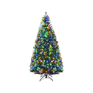Costway Artificial Christmas Tree 2.1M Xmas Tree Decoration 11 Light Mode Multi Colour