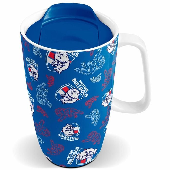 Western Bulldogs AFL Ceramic Travel Coffee Mug Cup With Handle