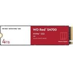 Western Digital WD Red SN700 4TB NVMe NAS SSD 3400MB/s 3100MB/s R/W 5100TBW 550K/520K IOPS M.2 Gen3x4 1.75M hrs MTBF 5yrs wty