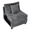 Ufurniture Armless Sofa Lazy Lounge Sofa Grey