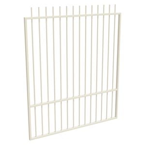 ProtectorAl 1201 - 1500 x 1800mm Surfmist Aluminium Garden Gate Picket Top with Mid Rail
