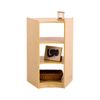 Jooyes Children Curved Shelf With Open Back - H76cm - Original Wood Colour | 54cm | Display Shelf