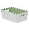 Stakt 1.8L White/Sage Two Tone Scallop Storage Basket