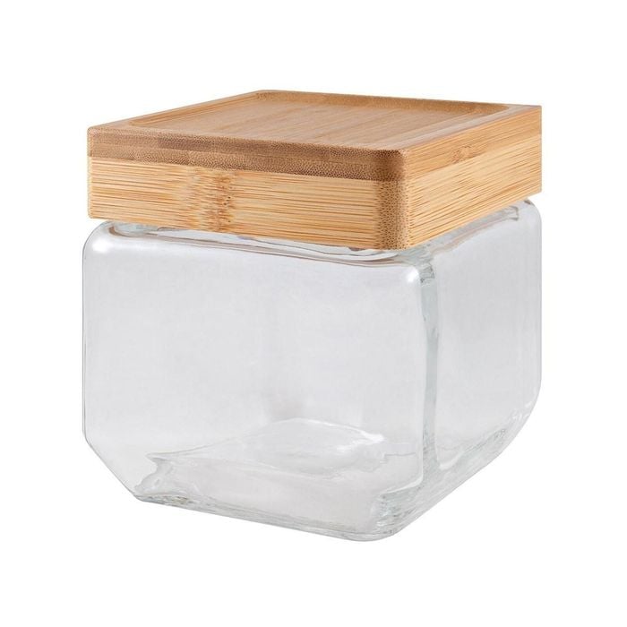 Scullery Bamboo & Glass Square Canister 750ml