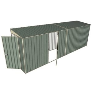 Build-A-Shed 1.2 x 6.0 x 2.0m Skillion Single Hinged Side Door Shed - Green