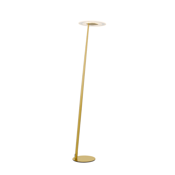 Telbix Faro Modern Standing Floor Lamp Light Foot Switch Metal Acrylic Antique Gold