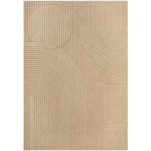 The Rug Connection Issey Archie Beige 330x240cm - Extra Large Hand Tufted Wool Indoor Floor Rug