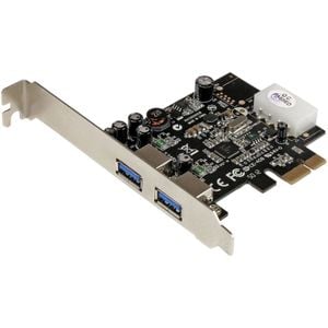 Startech.com Usb Adapter - Pci Express X1 - Plug-in Card - Black - Taa Compliant - 2 Total Usb Port(s)