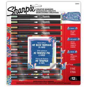 Sharpie Creative 12 Count Fine Tip Earth Tones Water-Based Acrylic Paint Markers