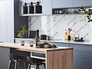 Modern kitchen with island bench and bar stools