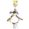 Rattan Ball With Raffia Wooden And Plastic Beads 37cm Bird Toy (Avi One)