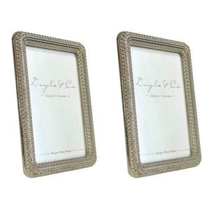 2PK SS Collective Silver Heritage WIth Rounded Edges Rectangle Photo Frame 4x6