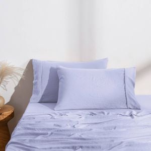 Dreamaker Superfine Washed Microfibre Standard Pillowcase Twin Pack Lilac