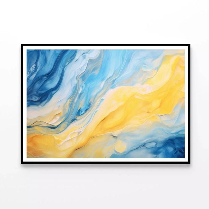 Abstract Marble Oil Paint  Print 100% Australian Made 120x90cm  (Poster)