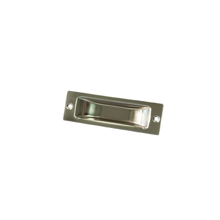 Sylvan Flush Pull  4" Satin Nickel Plate