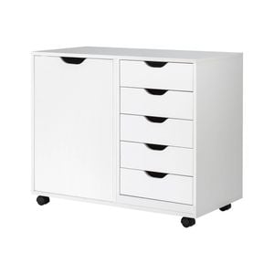 Costway Mobile Filing Cabinet 5 Chest Of Drawers Home Office Storage Dresser