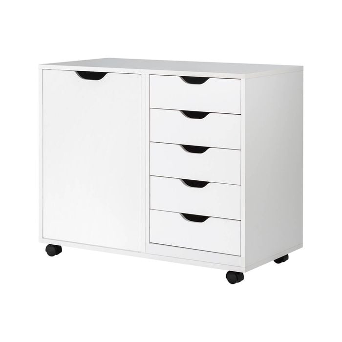 Costway Mobile Filing Cabinet 5 Chest Of Drawers Home Office Storage Dresser