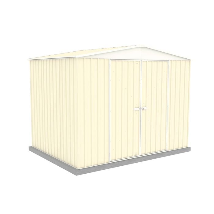 Absco Sheds 3.00mW x 2.18mD x 2.30mH Classic Cream Double Door Highlander Garden Shed 