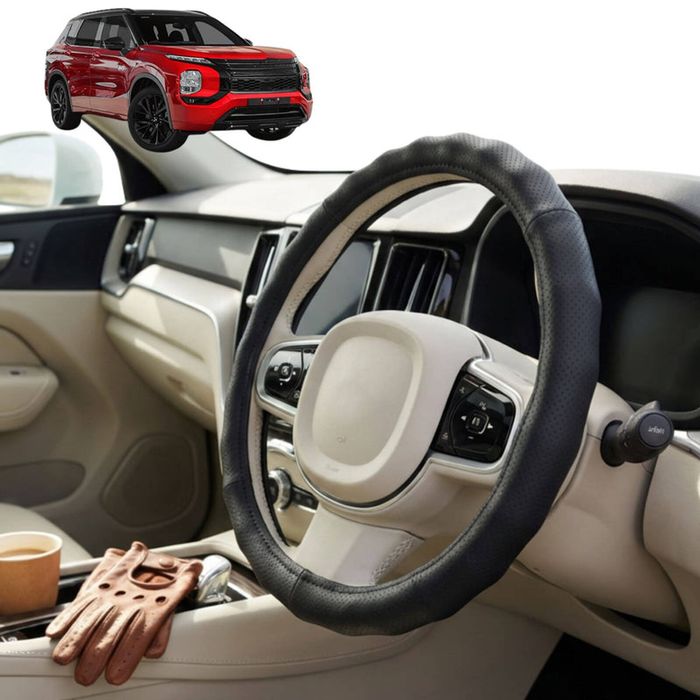 Australian Goose Steering Wheel Cover for Mitsubishi Outlander 2022 - Current (ZM) Circle Black