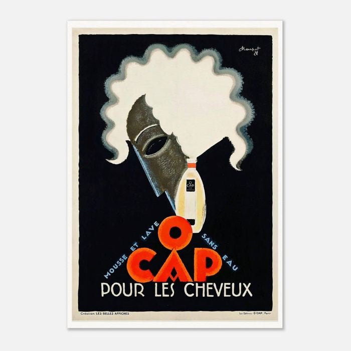 Galrie O Cap Pour Les Cheveux Vintage Advertising Poster by Charles Loupot Art Decor, Poster Only, A0 84 x 119cm (33 X 47inch)
