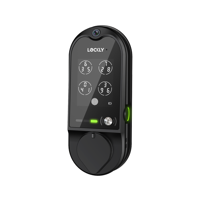 Lockly Matte Black Vision Smart Lock Deadbolt With Video Doorbell