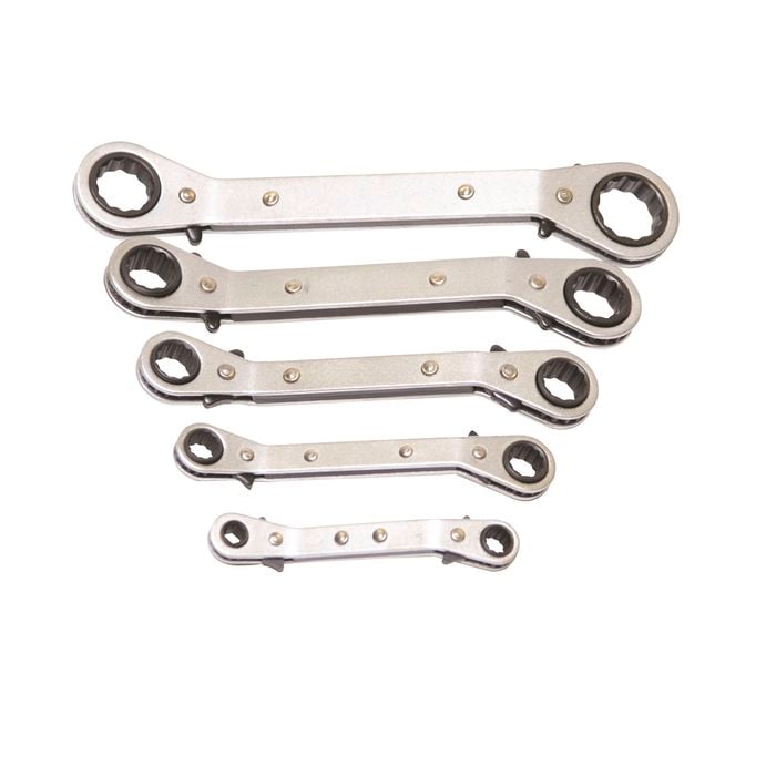 Supatool 5 Piece Imperial Ratchet Ring Spanner Set