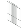 ProtectorAl 350 - 1200 x 1800mm Palladium Silver Raked 16-30º Loop & Spear Top Pool Fence Panel