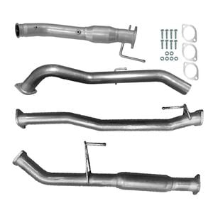 Ignite Exhausts Turbo Back For Nissan D23 Navara Np300 3" Cat & Hotdog Raw Aluminised Steel