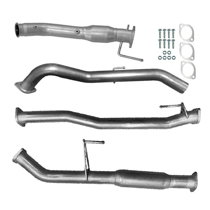 Ignite Exhausts Turbo Back For Nissan D23 Navara Np300 3" Cat & Hotdog Raw Aluminised Steel