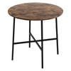 Levede Round Rustic Dining Table - Brown/black