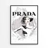 Black And White Stylish Lady Print 100% Australian Made 60x90cm (Poster)