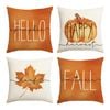 Catzon 4 Pcs Linen Throw Pillow Covers Autumn for Home