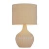 Telbix Nord Modern Table Desk Lamp Light Fabric Ceramic Cream Gloss
