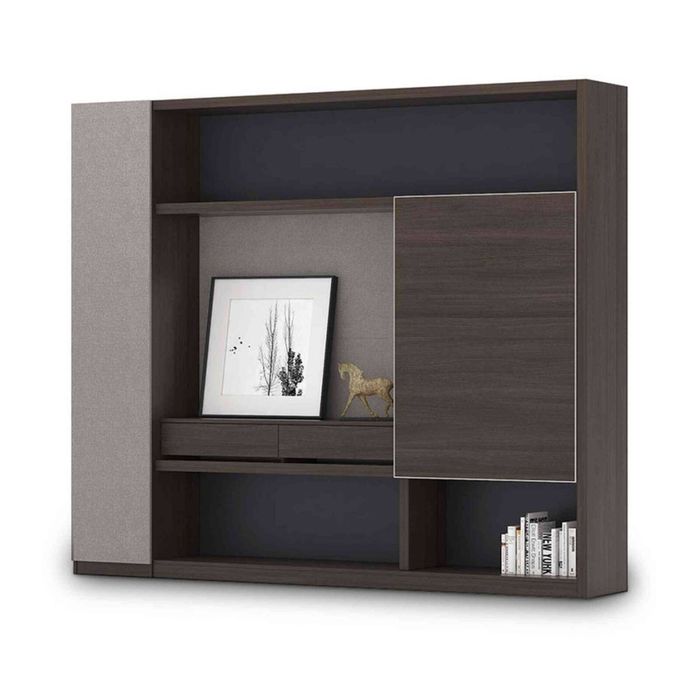 Modern Furniture Carter Display Cabinet 2.4M - Coffee & Grey