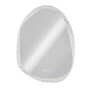P&p Silver Irregular Led Bathroom Mirror Backlit Anti Fog Decorative Design