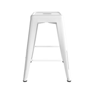 Marquee White Metal Bar Stool