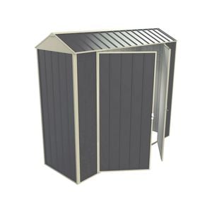 Build-a-Shed 0.8 x 2.3 x 2.1m Gable Double Hinged Side Door Shed - Grey