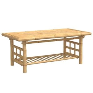 vidaXL Coffee Table Slatted Side Sofa Table Telephone Stand Living Room Bamboo