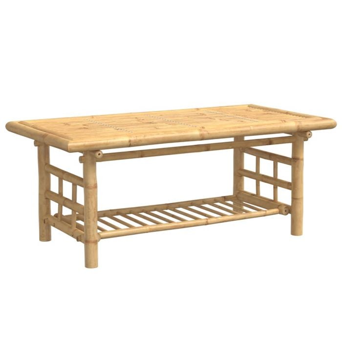 vidaXL Coffee Table Slatted Side Sofa Table Telephone Stand Living Room Bamboo