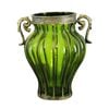 SOGA Green Glass Vase – Two Handles