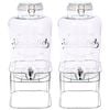 Rink Drink Glass Drinks Dispensers with Tap & Chrome Stand - 8.7L - Pack of 2