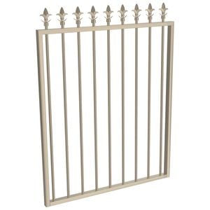 ProtectorAl 975 W x 1200mm H Paperbark Aluminium Spear Top Pool Gate
