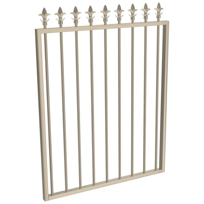 ProtectorAl 975 W x 1200mm H Paperbark Aluminium Spear Top Pool Gate