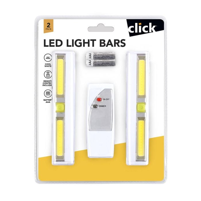 Click White COB Bar Light With Remote - 2 Pack