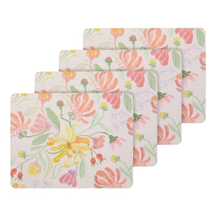 Ecology Midsummer Set Of 4 Hardback Placemats