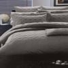 Bloomington Geometric Tuck Linen Polyester Cotton Quilt Cover Set Queen