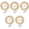 iWill 5 Pack 2m Long Data Transfer Charger Charging Micro USB Cable Cord for Android Phone Tablet Bulk Braided Gold Nylon