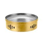 SOGA 26cm Natural Gold Hammered Dry Pot