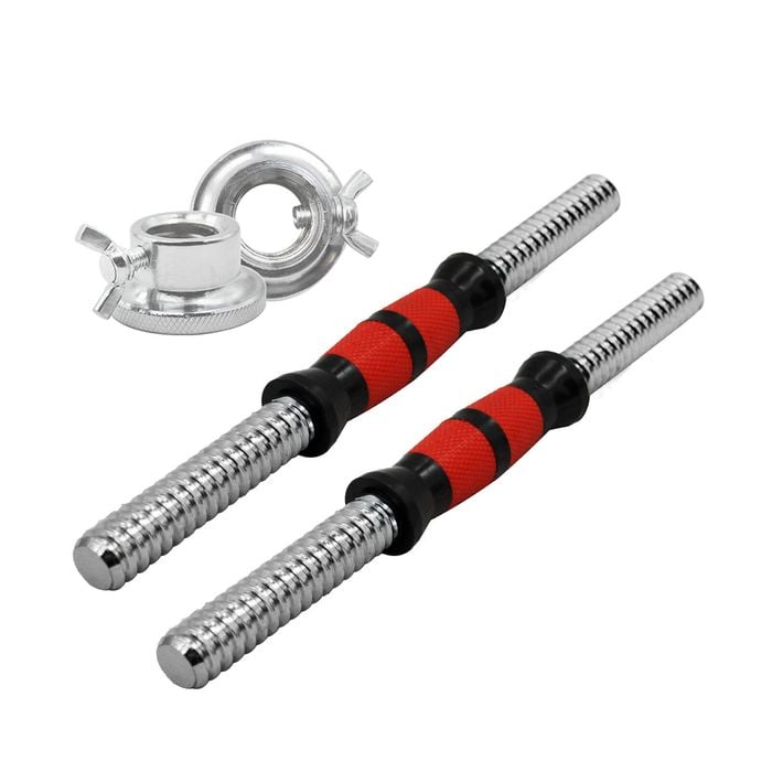 36cm PVC Handle Dumbell Bar - 1 Pair Stainless Dumbell Weight - 25mm Diameter